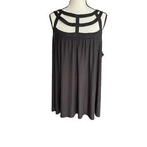Torrid Crepe Cage Neck Swing Top